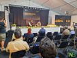 Sul palco di Parola Bolle, Carlo Preve e  Alessandro Ciccioni