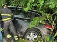 Super, incidente all'uscita di Vigliano, auto finisce nel fosso FOTO Davide Finatti per newsbiella.it