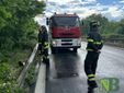 Super, incidente all'uscita di Vigliano, auto finisce nel fosso FOTO Davide Finatti per newsbiella.it