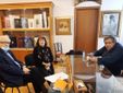 Varallo, Biblioteca: Lelia Zangrossi, il marito Giancarlo Crosa Lenza e il Maestro Vincenzo Balzani, Direttore artistico di Valsesia Musica