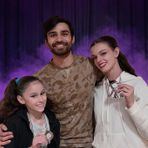 Tre atlete della scuola Dance4 di Biella al Butterfly Evolution, nella foto di Alberto Barbera, Angelica Barbera, Il coach Alessandro Schiapparelli e Jeannette Moda