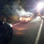 Auto prende fuoco sulla Provinciale 338 a Zubiena, foto archivio