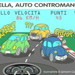 Auto contromano: arriva da Biella il nuovo simulatore di guida - Illustrazione di Giovanni Cavallo.