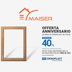 Finestre in PVC Oknoplast con il 40% di sconto: a Biella ci pensa Maiser