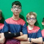 La giovanissima formazione di D3 del TT Biella - Reale Mutua Pelle &amp; Bagolin, che ha conquistato la promozione in D2 (da sinistra: Lorenzo Piemonese, Jacopo Siciliano, Davide Ronsisvalle e Daniele Milanesi)