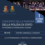 La fanfara della Polizia di Stato in concerto a Cossato in ricordo del Vice Questore Cusano La fanfara della Polizia di Stato in concerto a Cossato in ricordo del Vice Questore Cusano