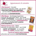 VocidiDONNE, letteratura e incontri: tre appuntamenti a settembre VocidiDONNE, letteratura e incontri: tre appuntamenti a settembre