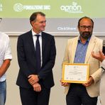 Nell’immagine, un momento della premiazione di Su Nuraghe a Torino Nell’immagine, un momento della premiazione di Su Nuraghe a Torino