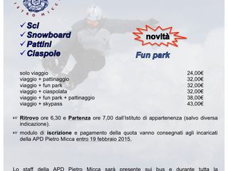 La locandina della giornata per le scuole Medie inferiori