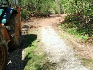 strada in fase di ripristino