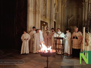 "La notte più luminosa dell'anno": Veglia Pasquale al Duomo di Biella - Foto di Mattia Baù / dalla pagina Facebook del vescovo Farinella