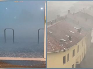 Biellese colpito da un violento nubifragio: i VIDEO di Quaregna Cerreto e Sandigliano