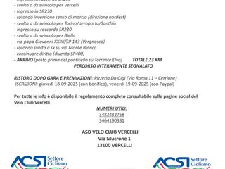 Campionato Regionale Cronometro a Coppie Acsi a Cerrione