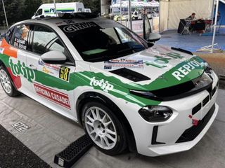 la vettura di Casadei-Bionaz al Rally del Sebino