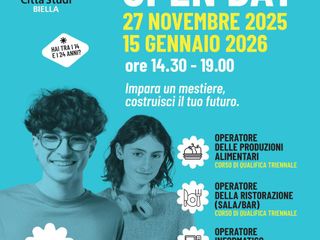 Open Day  il 27 novembre a Città Studi per i corsi gratuiti rivolti ai giovani in obbligo scolastico e formativo