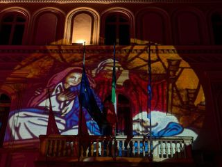 A Biella un nuovo evento natalizio: il mapping illumina Palazzo Oropa