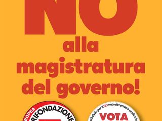 Gazebo unitario dei comunisti biellesi per il NO alla controriforma della giustizia