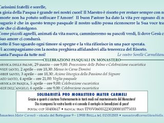 Un dono che fa bene al cuore: al Monastero Mater Carmeli torna il Mercatino primaverile di Pasqua!
