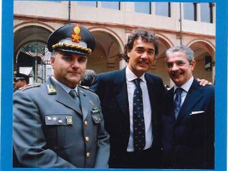 Colonnello Marco Agarico Guarda di Finanza, Massimo Giletti, Luigi Grimaldi Pres. Tribunale, fotografie copyright Roberto Marchisotti