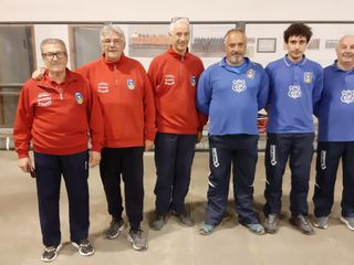 Le terne finaliste sul campo della Valle Elvo - Foto Federbocce