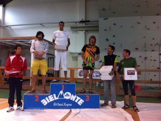 Il podio della 25 km maschile