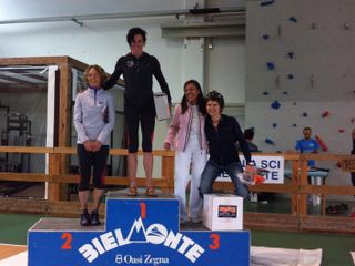 Il podio della 25 km femminile