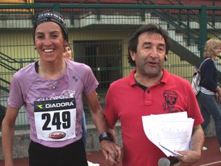 La miglior biellese, Marcella Belletti con l'organizzatore Claudio Piana