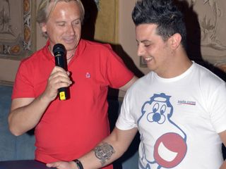 L'organizzatore Gaetano Paterniti con Alberto Negri, presidente Biella Corse