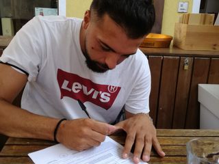 Il nuovo centravanti delle Torri Biellesi Natalino Calise - Foto Natalino Calise