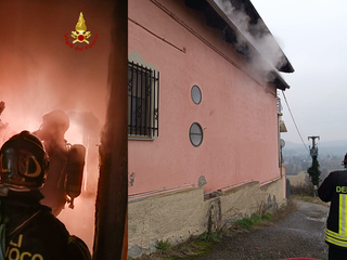 Allarme a Roppolo, in fiamme il tetto di un'abitazione