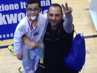 Mattia Scaglione (bronzo) con Stefano Moi