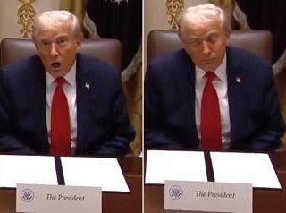 Trump e lo spavento alla Casa Bianca, cameraman urta specchio antico: "Stai attento!" Trump e lo spavento alla Casa Bianca, cameraman urta specchio antico: "Stai attento!"