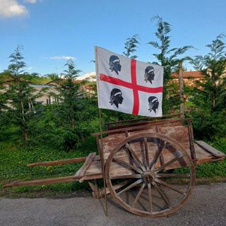 Carretto per il trasporto delle balle di lana in uso nelle fabbriche biellesi fino alla seconda metà del secolo scorso.