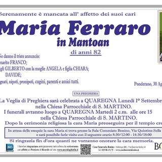 Maria Ferraro in Mantoan