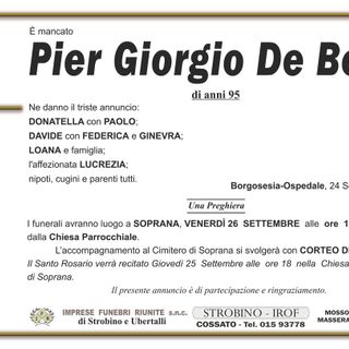 Pier Giorgio De Bona Pier Giorgio De Bona