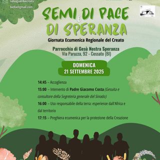 "Semi di Pace e di Speranza": Giornata Ecumenica Regionale del Creato a Cossato