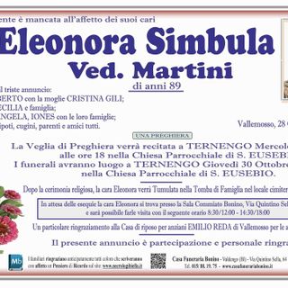Eleonora Simbula, ved. Martini