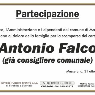 Antonio Falco, partecipazione