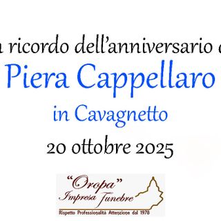 Piera Cappellaro in Cavagnetto - Anniversario Piera Cappellaro in Cavagnetto - Anniversario