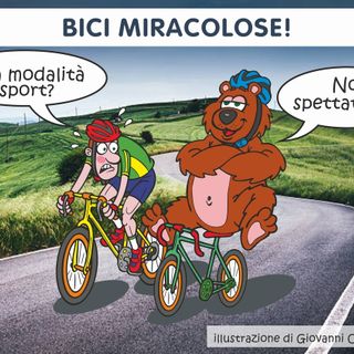 Biella, e-bike in “modalità spettatore”: scivolano in salita senza pedalare - Illustrazione di Giovanni Cavallo