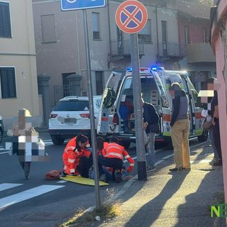 Donna investita lungo via Ivrea, soccorsa dai passanti foto Giuliana Mosca per newsbiella.it