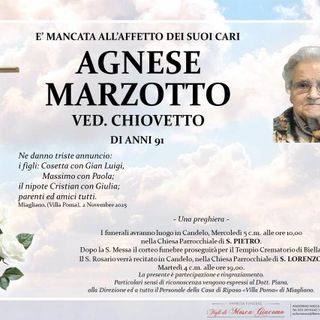 Agnese Marzotto, ved. Chiovetto