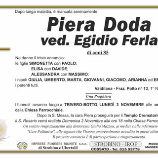 Piera Doda, ved. Egidio Ferla