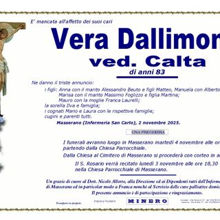 Vera Dallimonti, ved. Calta
