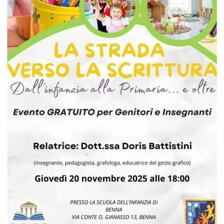 Benna, un incontro per accompagnare i bambini nel percorso verso la scrittura