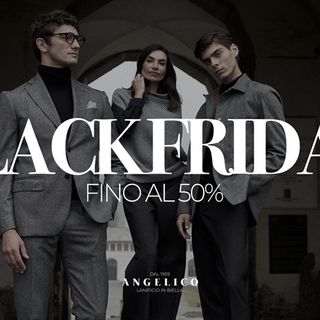 Black Friday Angelico Biella: sconti fino al 50% su tutta la collezione