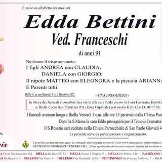 Edda Bettini, Ved. Franceschi