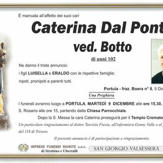 Caterina Dal Ponte, ved. Botto