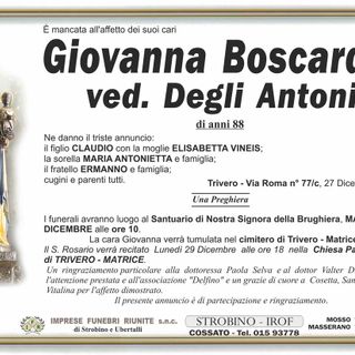 Giovanna Boscardin, ved. Degli Antoni