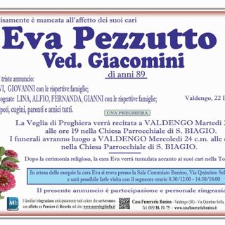 Eva Pezzuto, ved. Giacomini